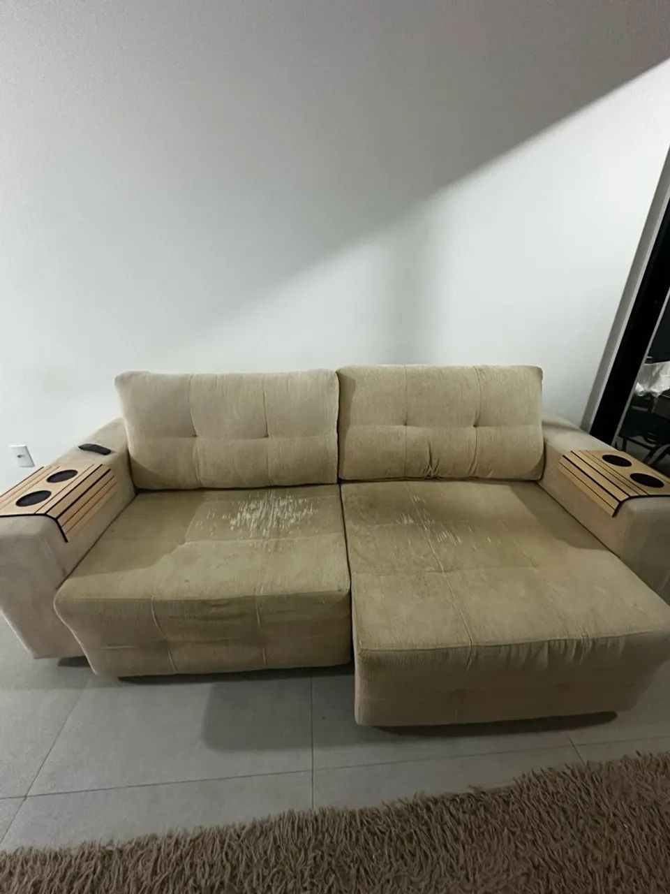 Sofá mola ensacada de linho 2,30mx 1,10m (fechado)