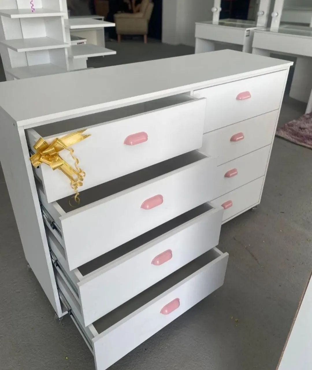 Cômodas de 8 gavetas em mdf entrega grátis 