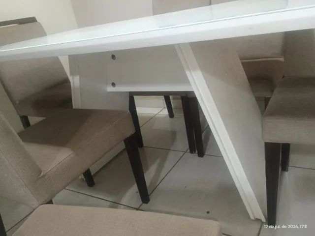 Mesa de jantar retangular com 6 cadeiras - Foto 2