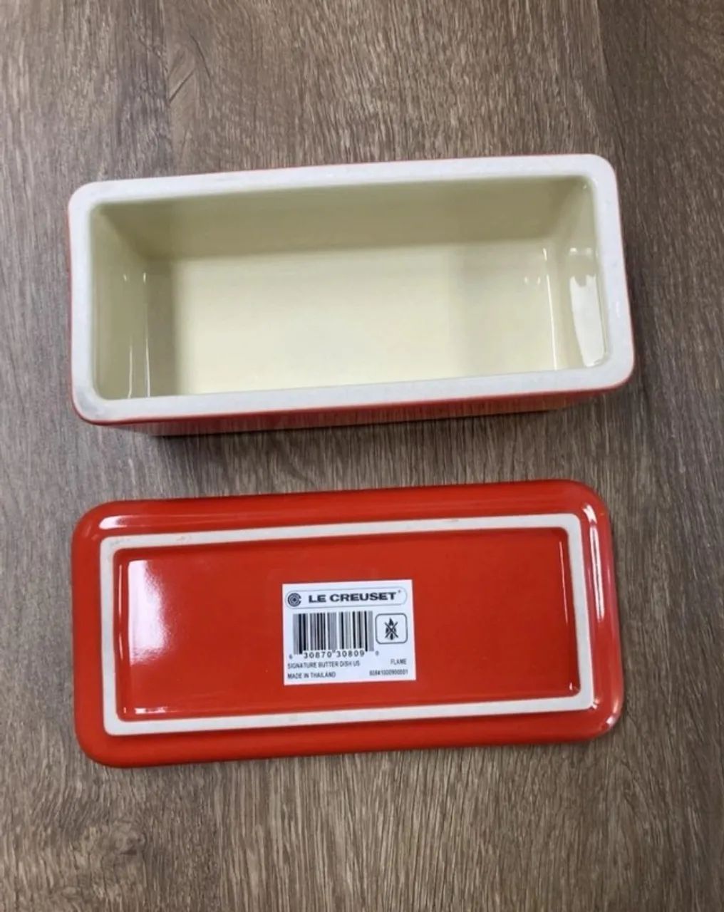 Manteigueira Retangular Flame Ou Vermelha Le Creuset - Foto 3