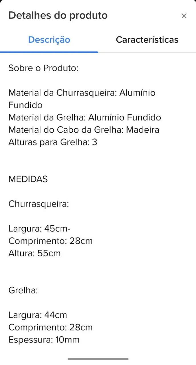 Churrasqueira de alumínio fundido  - Foto 3