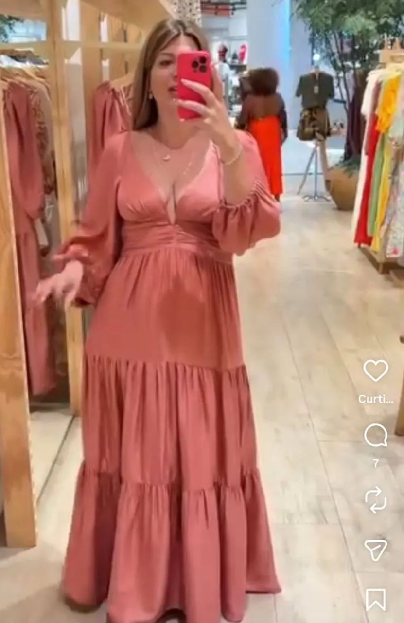 Vestido cetim Farm  - Foto 3