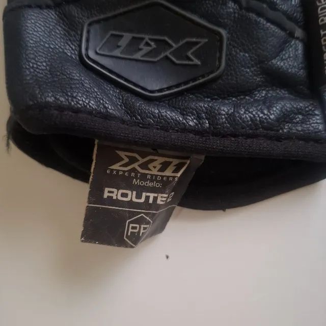 Luva de couro para motociclistas