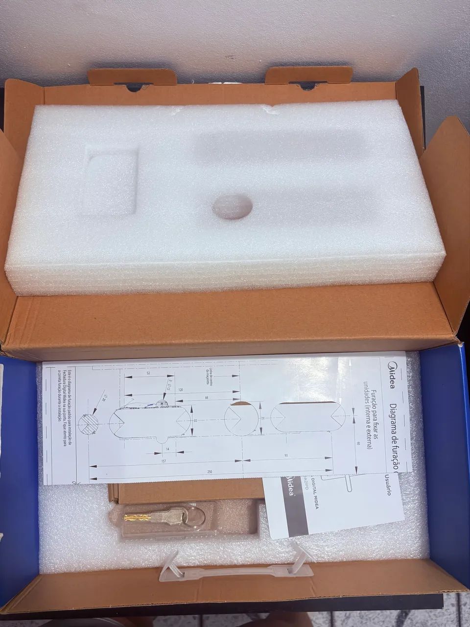Fechadura Digital Midea Smartlock Onegrip FDA21PD - Preta (Nova) - Foto 3