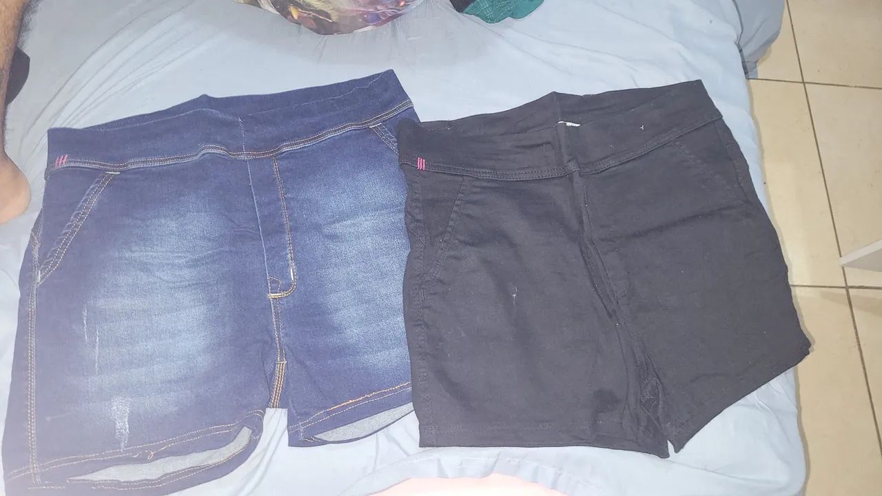 2 Shorts Plus size Beide jeans novo 