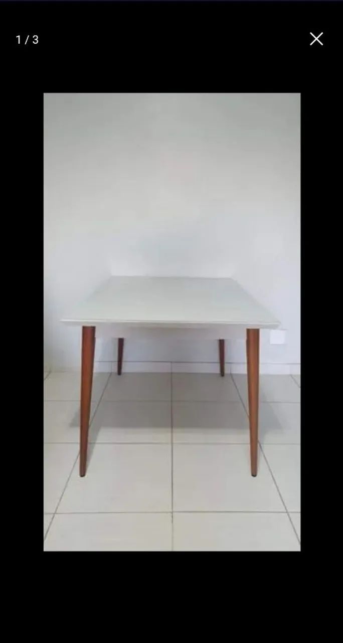 Mesa de jantar com tampo de vidro - Foto 2