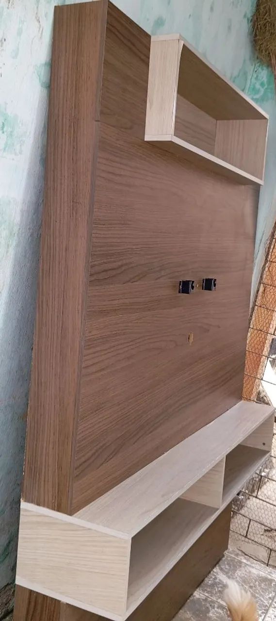 Painel para tv até 43 polegadas com nichos e prateleiras  - Foto 2