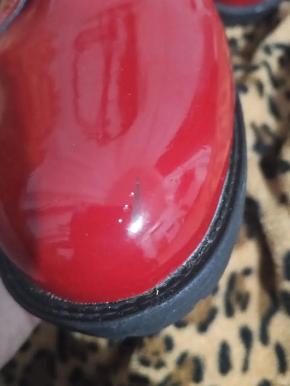 Bota cano alto vermelha  - Foto 3