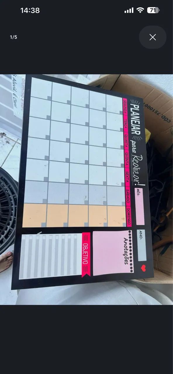 Lousa Planner Magnetico De Parede