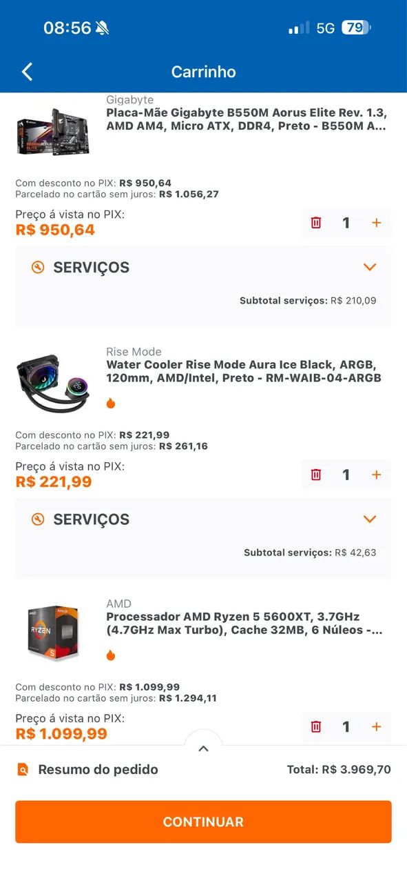 Kit Ryzen 5 5600 + B550M Aorus Elite + 16 GB Ram Asgard Loki e Water Cooler Rise Mode  - Foto 5