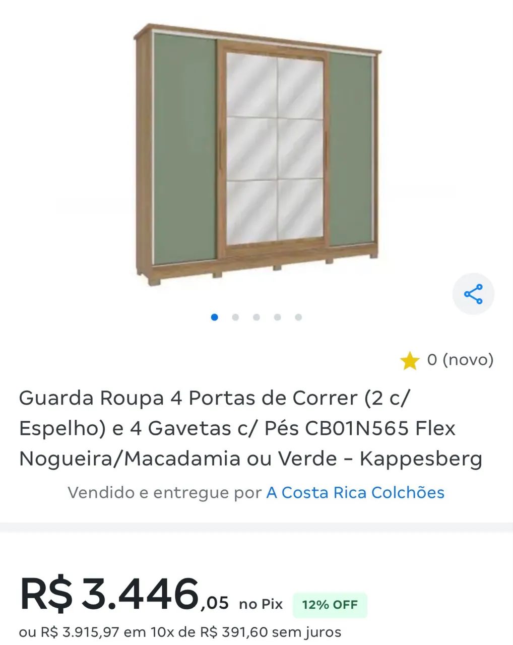 Guarda Roupa Kappesberg 4 portas  - Foto 3