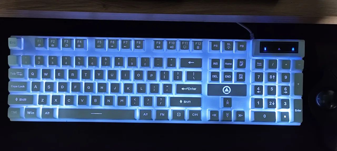 Teclado Computador azul retro-iluminado Yndiao - Foto 3