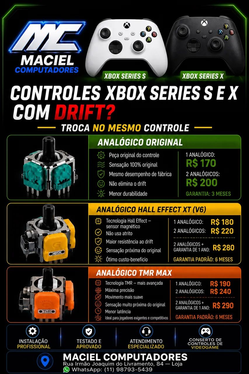 Conserto Controle Vídeo Game PS4 PS5 XBOX ONE SERIES S E X  - Foto 2
