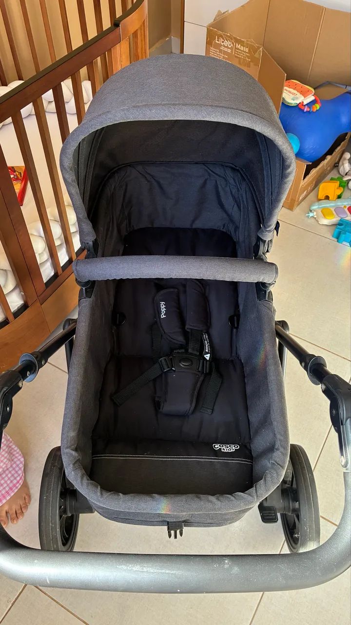 Carrinho Moisés- Cosco + Bebê Conforto IMPECÁVEL  - Foto 4