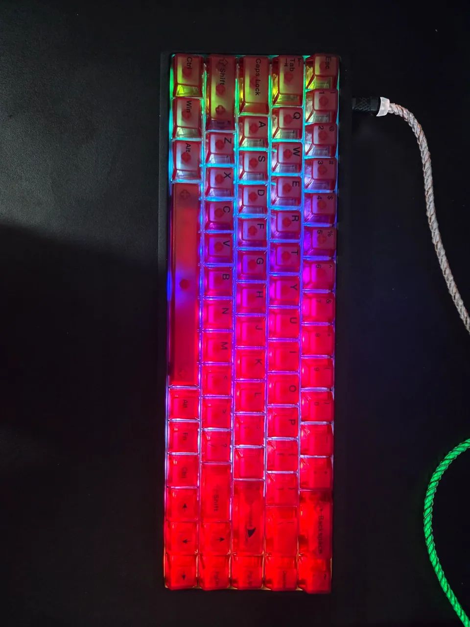 Teclado magnético de alumínio darmorshark kt68 max 