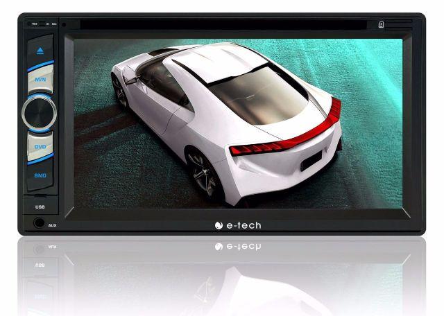 Dvd 2 Din E-tech 6,2'' Mp3 Mp4 Usb Sd Bluetooth Espelhamento