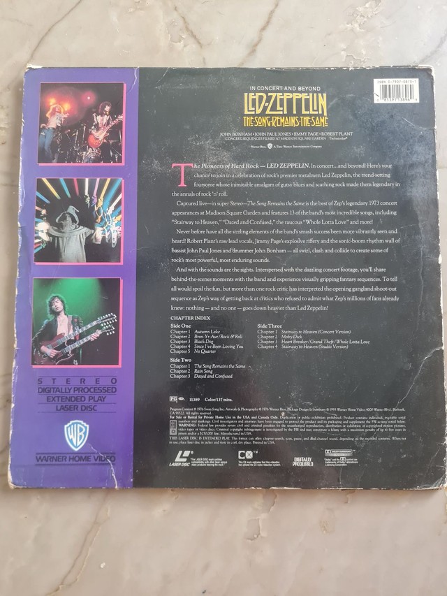 LD Led Zeppelin - The Song Remains The Same (Laser Disc) - Foto 2