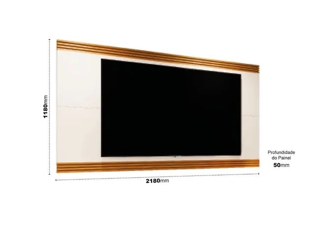 Painel Ripado 75? - Off White/Cedro l54 - Foto 3
