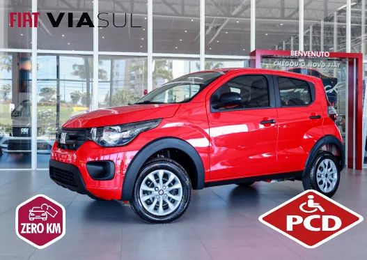 Carro Fiat Mobi 1.0 LIKE FIRE FLEX . Vermelho usado 2018 em