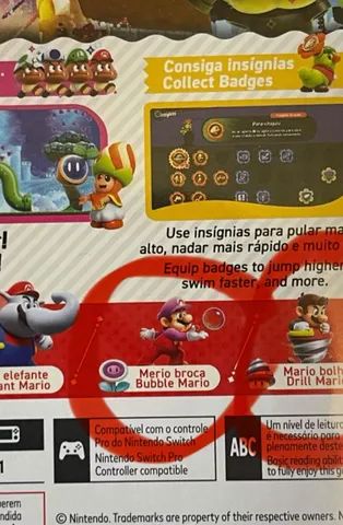 Falha nossa: caixa brasileira de Super Mario Bros. Wonder vem com erros de  digitação e definição