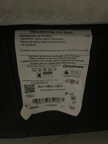 Base Sommier Ortobom Nobuck Black, Incluindo Colchão Prata Spring - Foto 3