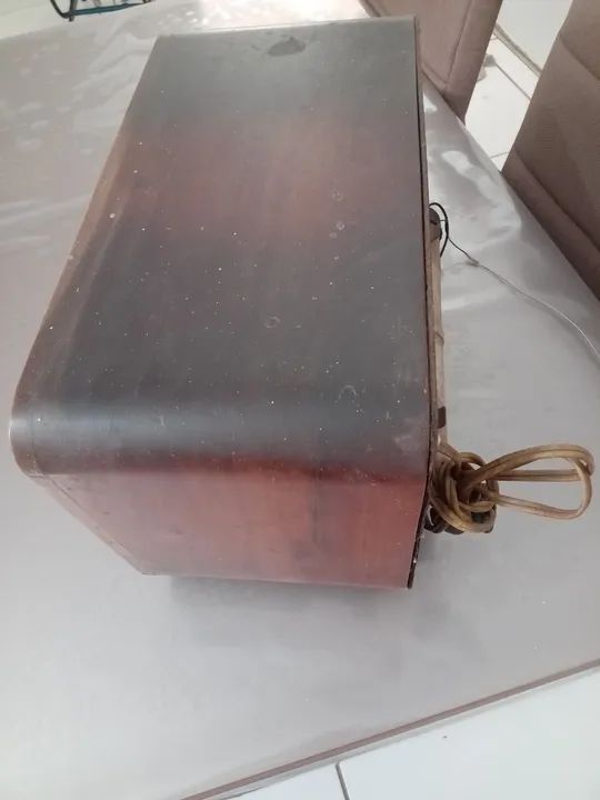 Radio gout boy antigo de madeira funcionando *64 - Foto 4