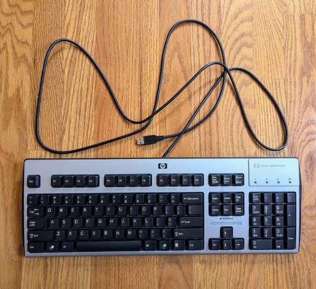 Teclado prata HP original Smartcard Reader - Foto 3