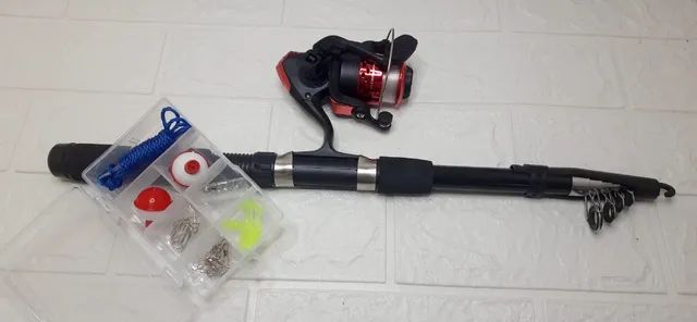 kit de pesca  molinete vara 2.10m e acessorios id-8631m idea - Foto 2