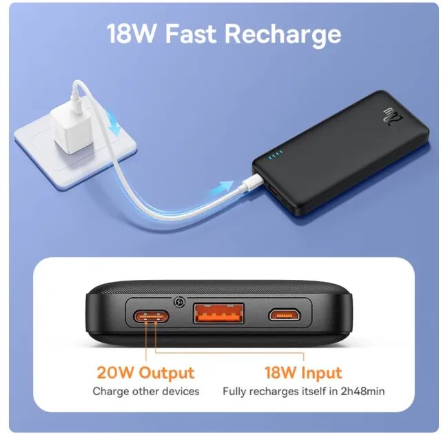 Carregador portátil powerbank Baseus 10.000mah 20w Iphone 14 - Foto 2