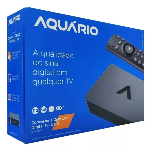 Conversor Gravador Digital Full Hd Dtv- 9000 Hdmi Tv Aquário