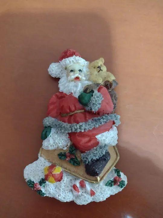 Imã Natalino Papai Noel com Urso - Foto 2