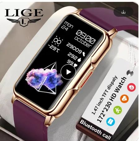 Relógio inteligente Lige Bracelet roxo mulheres - Foto 2