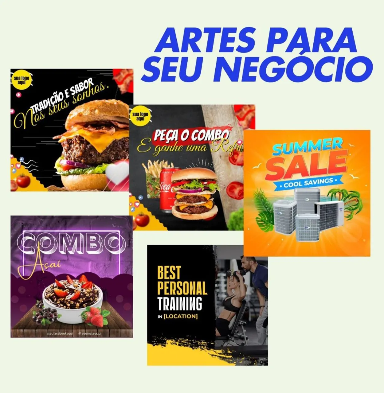 Fazemos a criação de logos, cartão de Visita, cardápios, flyers e muito mais...