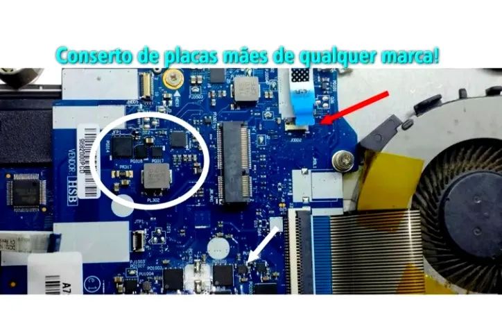 Reparo de Placa Mãe Conserto placas Acer Asus Samsung Dell CCE HP de Notebook e PC - Foto 2