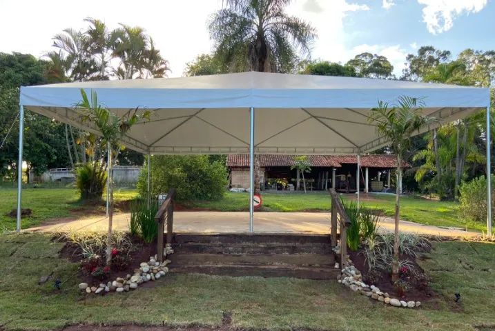 Tenda Piramidal 8x8 Galvanizada A Fogo