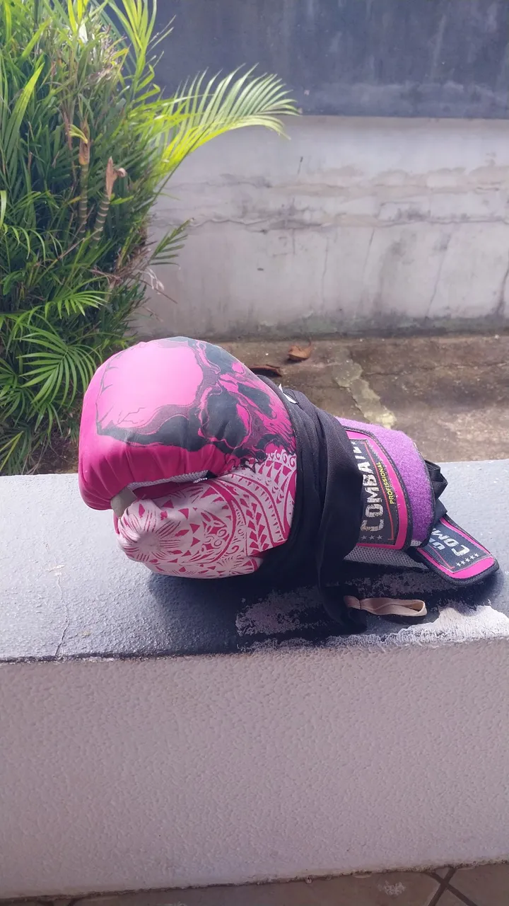Luva de Boxe Rosa Combate