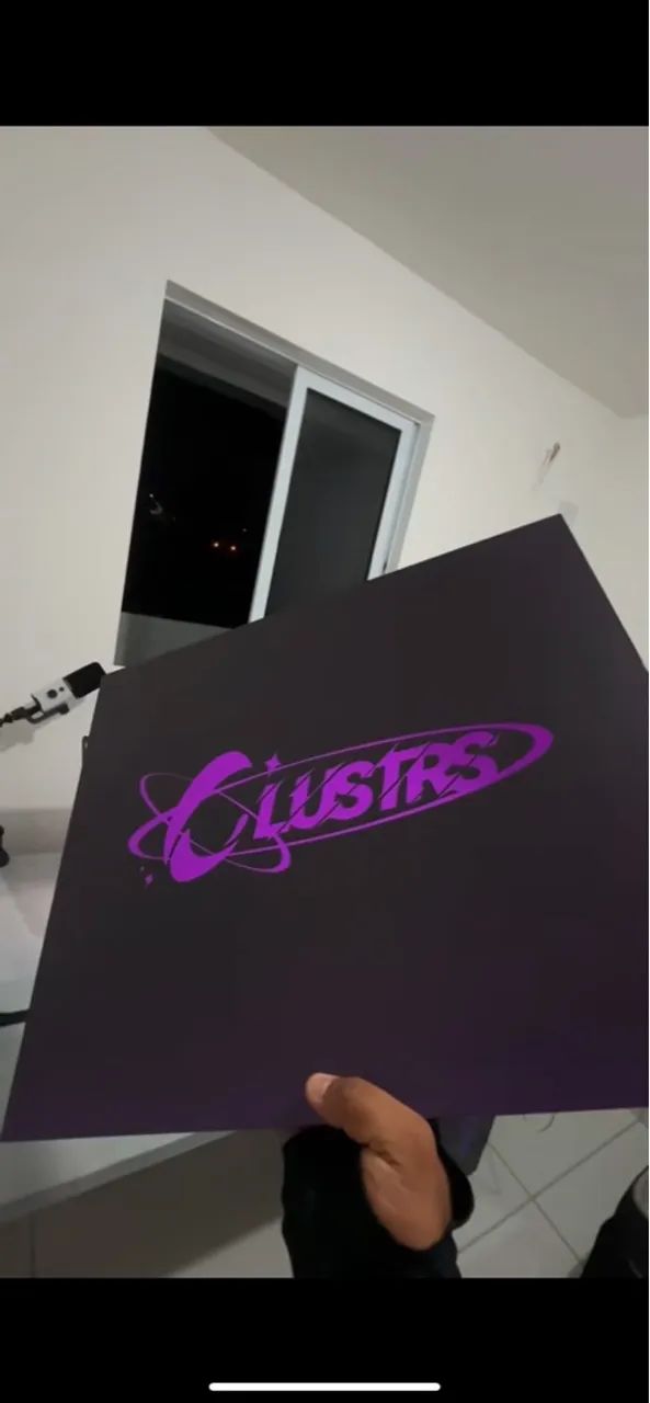 (Mousepad de vidro) Glasspad Clustrs Preto - Foto 2