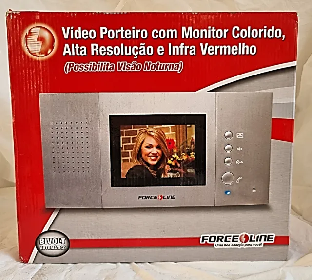 Vídeo porteiro com monitor colorido