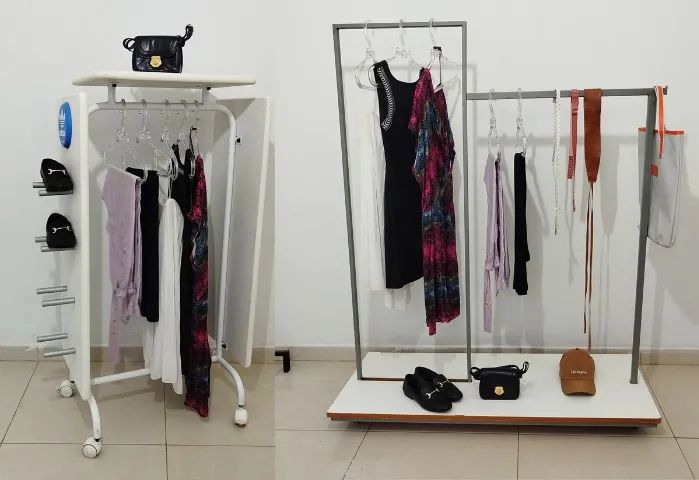 Cabideiro de Roupa Bom Estado 2 unidades Com Espelho