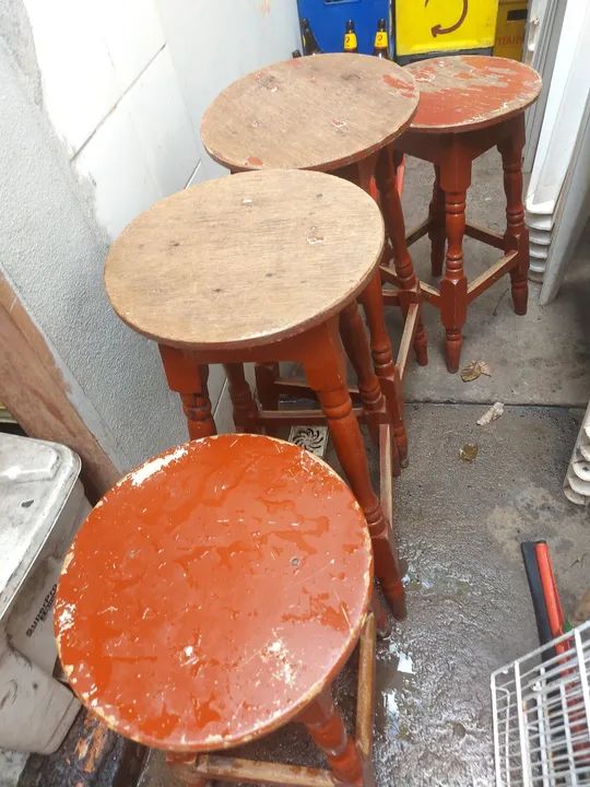 Banquetas de Madeira estilo Pub - Foto 3