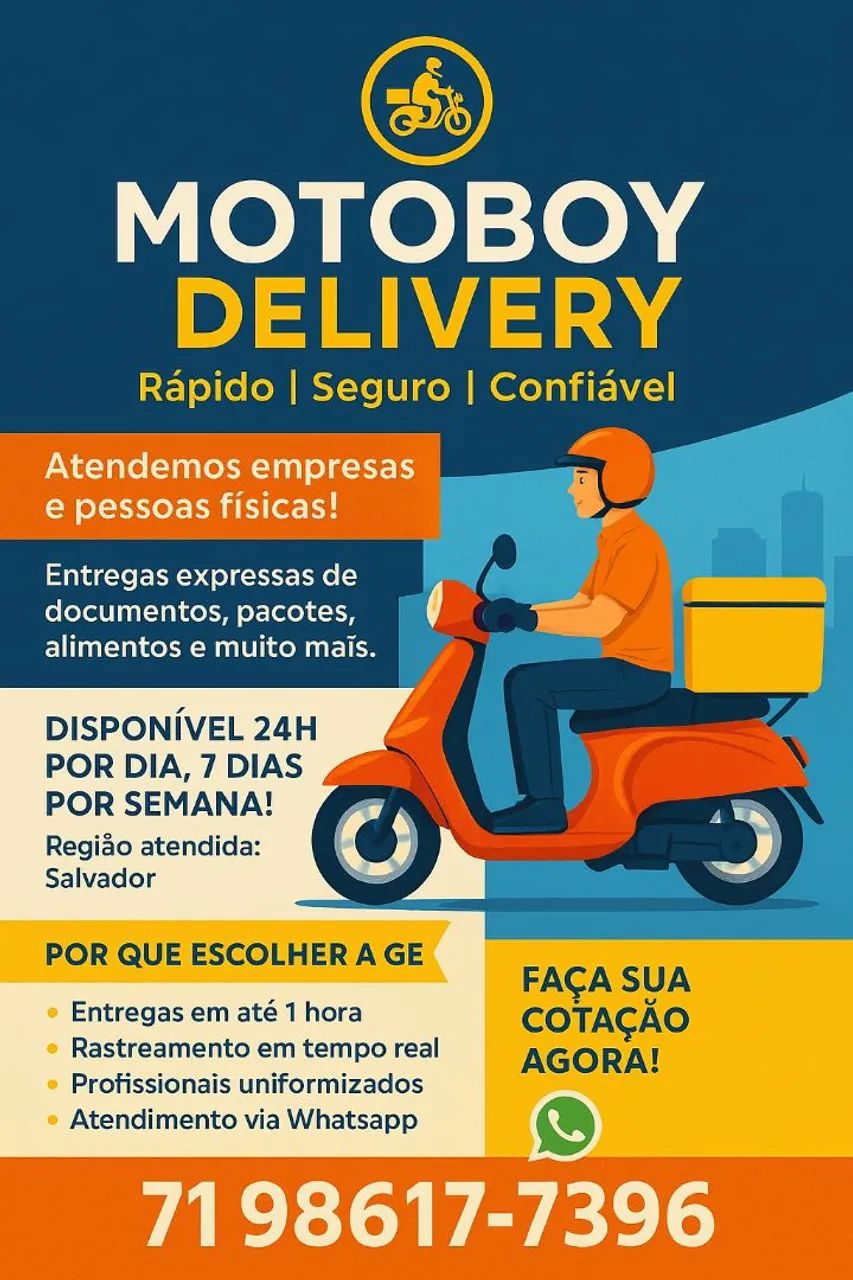 Motoboy Delivery disponível