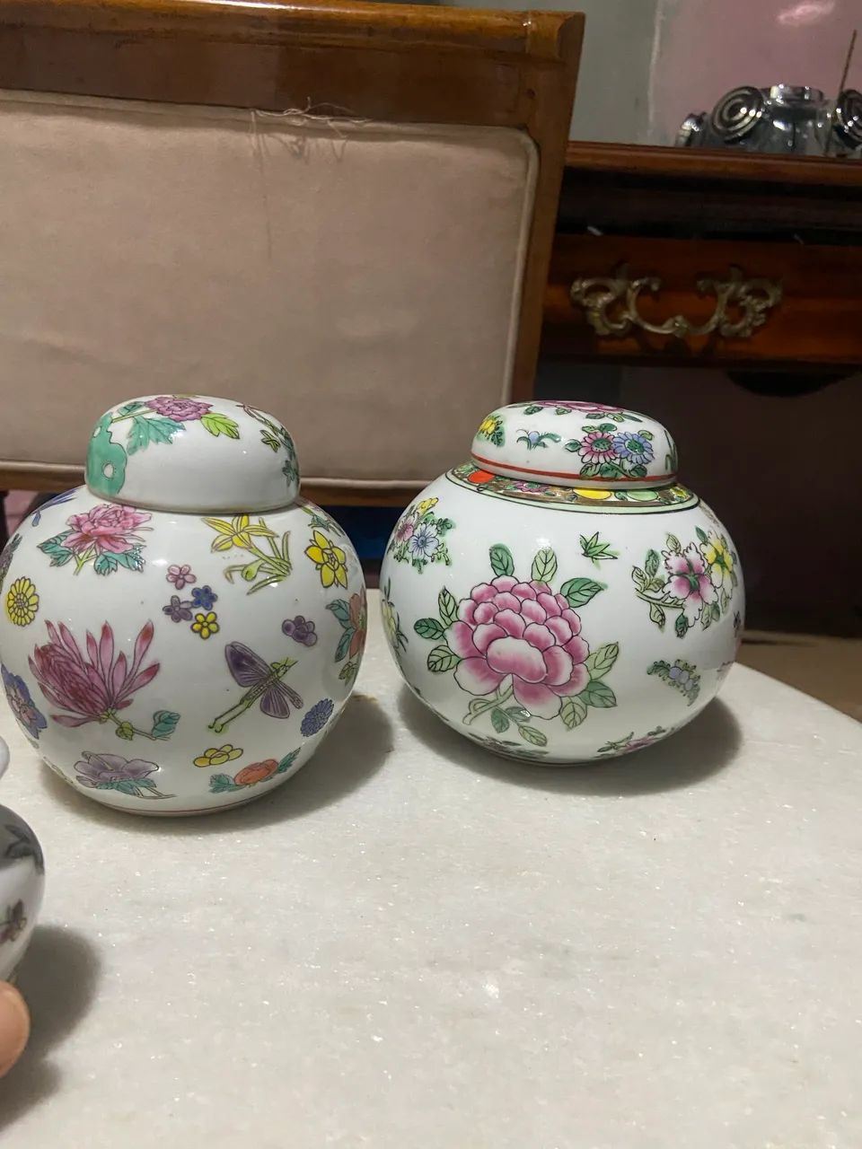 4 potiches chineses tem floral lindos! - Foto 4