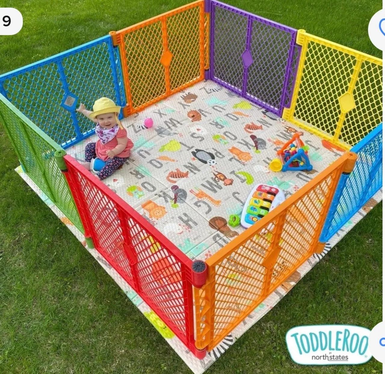 Cercadinho Play Yard Toddleroo Da North States Superyard Colorplay 8 Pa - Foto 3