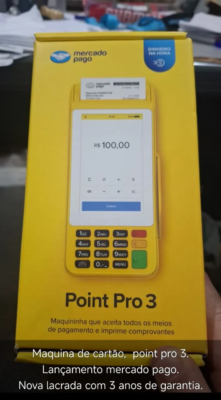 Point Pro 3 - Máquina de Cartão Mercado Pago - Nova