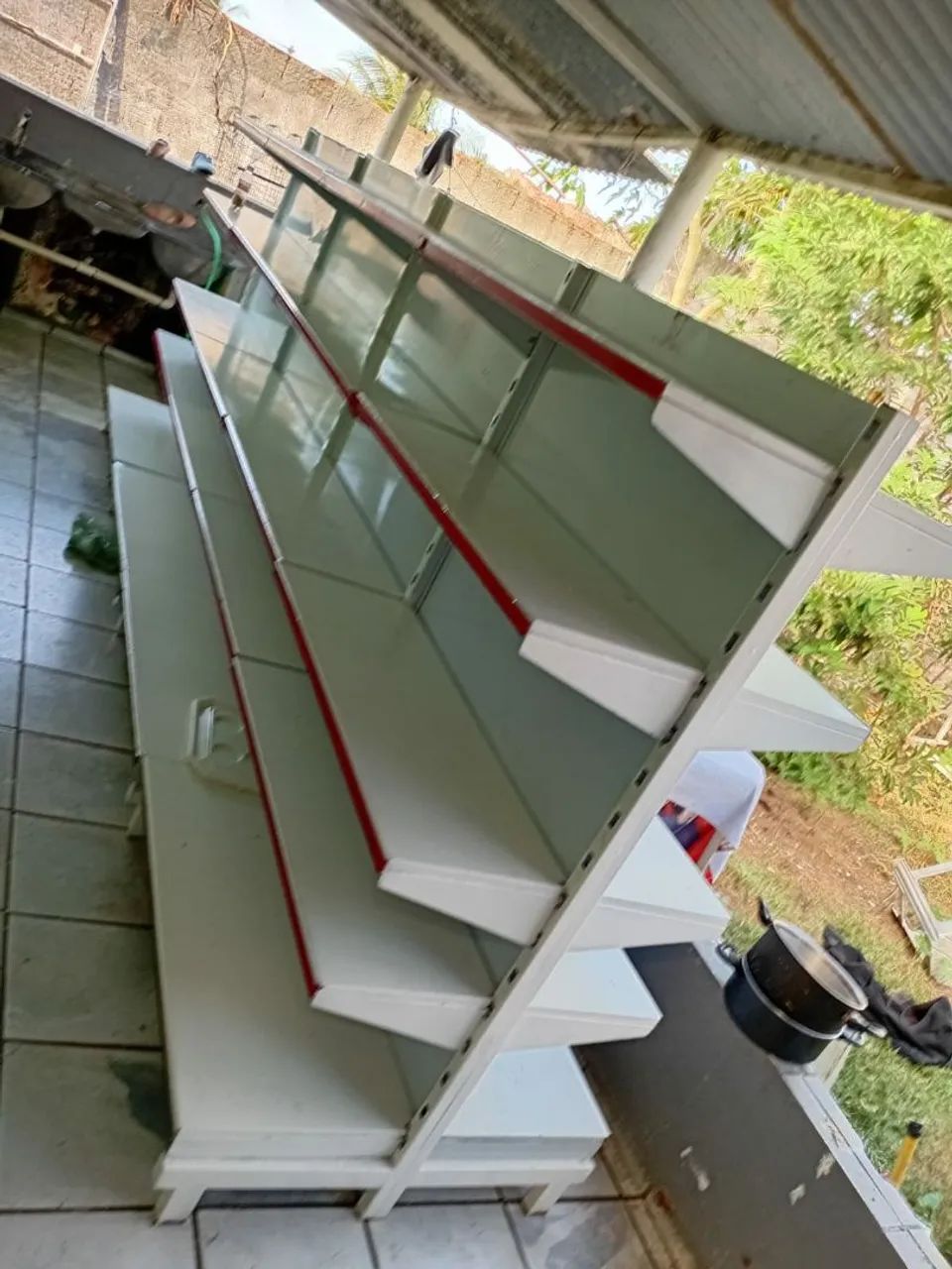 Gôndola de aço para loja 4 metros 2500