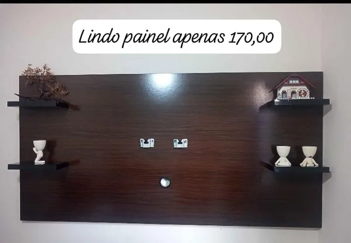 Painel para TV com prateleiras - Lindo e barato!