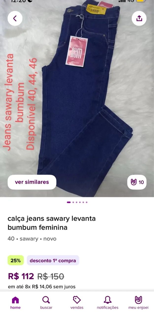  Calça Jeans Sawary 38BR Original  - Foto 3