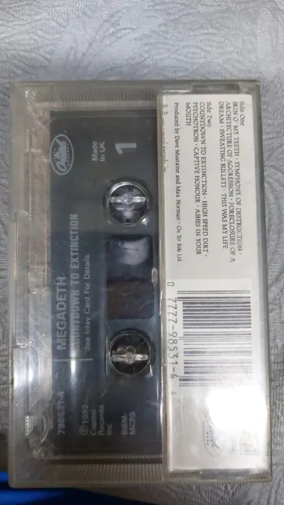 Fita K7 Megadeth - Countdown to Extinction - Importada - Foto 2