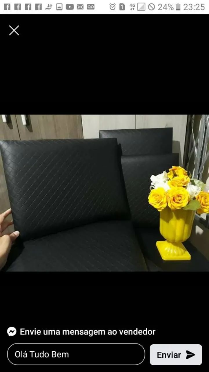 Placas para decoração Courino Vermelho - Foto 5