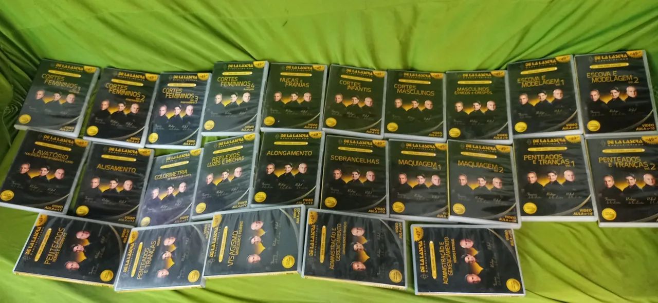 Coleção Completa de DVDs de Cabelereiro 25 dvds 
